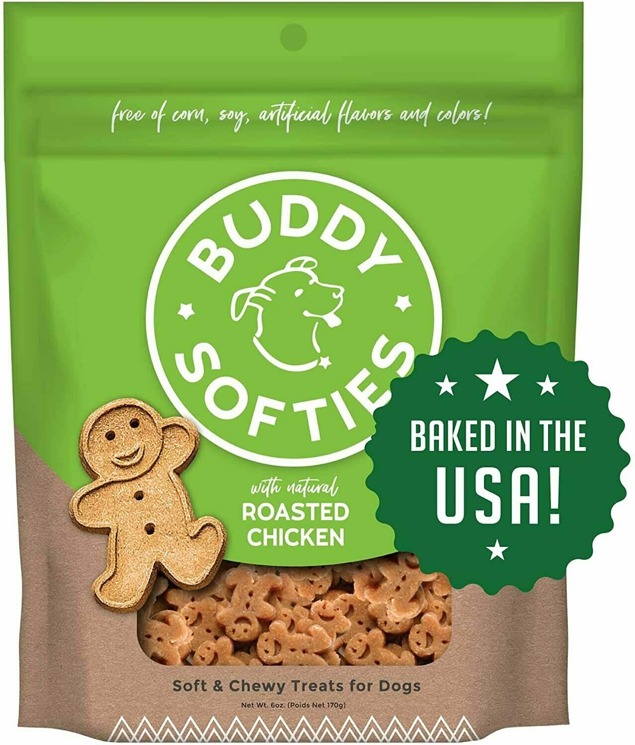 Buddy Biscuits With Roasted Chicken Soft &amp; Chewy Dog Treats, 6 oz.