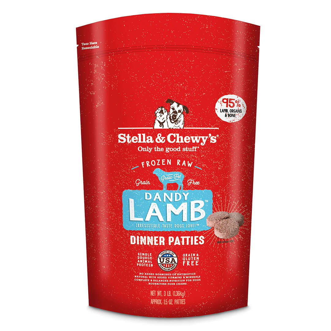 Stella &amp; Chewy&#39;s Dandy Lamb Dinner Patties Frozen Dog Food - 12 Pound