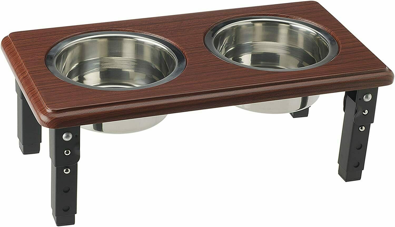 Ethical Pet Posture Pro Double Adjustable Double Diner, Cherry