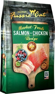 Fussie Cat Market Fresh Salmon &amp; Chicken Recipe Grain-Free Dry Cat Food - 2 Pound Bag