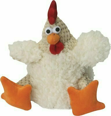 GoDog Checkers Chew Guard Rooster Dog Toy (Large)