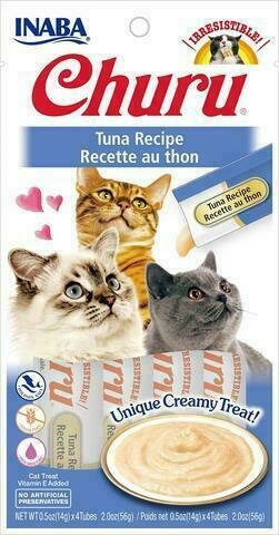 Inaba Churu Tuna Recipe Cat Treats 2 oz 4 Pk