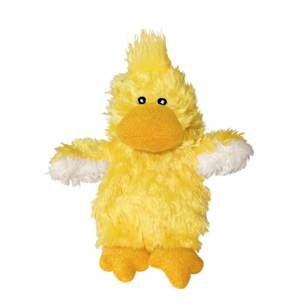 KONG Duck Plush Dog Toy - Yellow - X Small