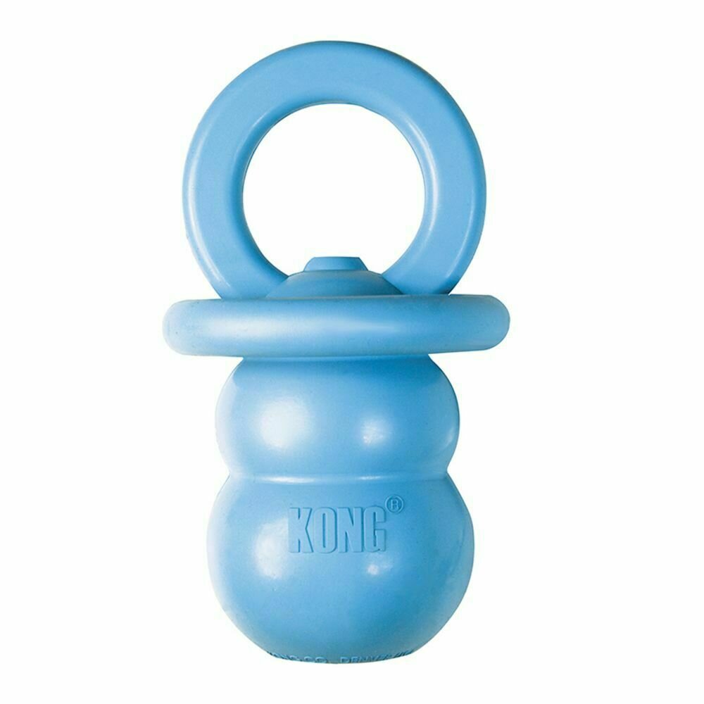 KONG Puppy Binkie Chew Dog Toy - Blue - Small