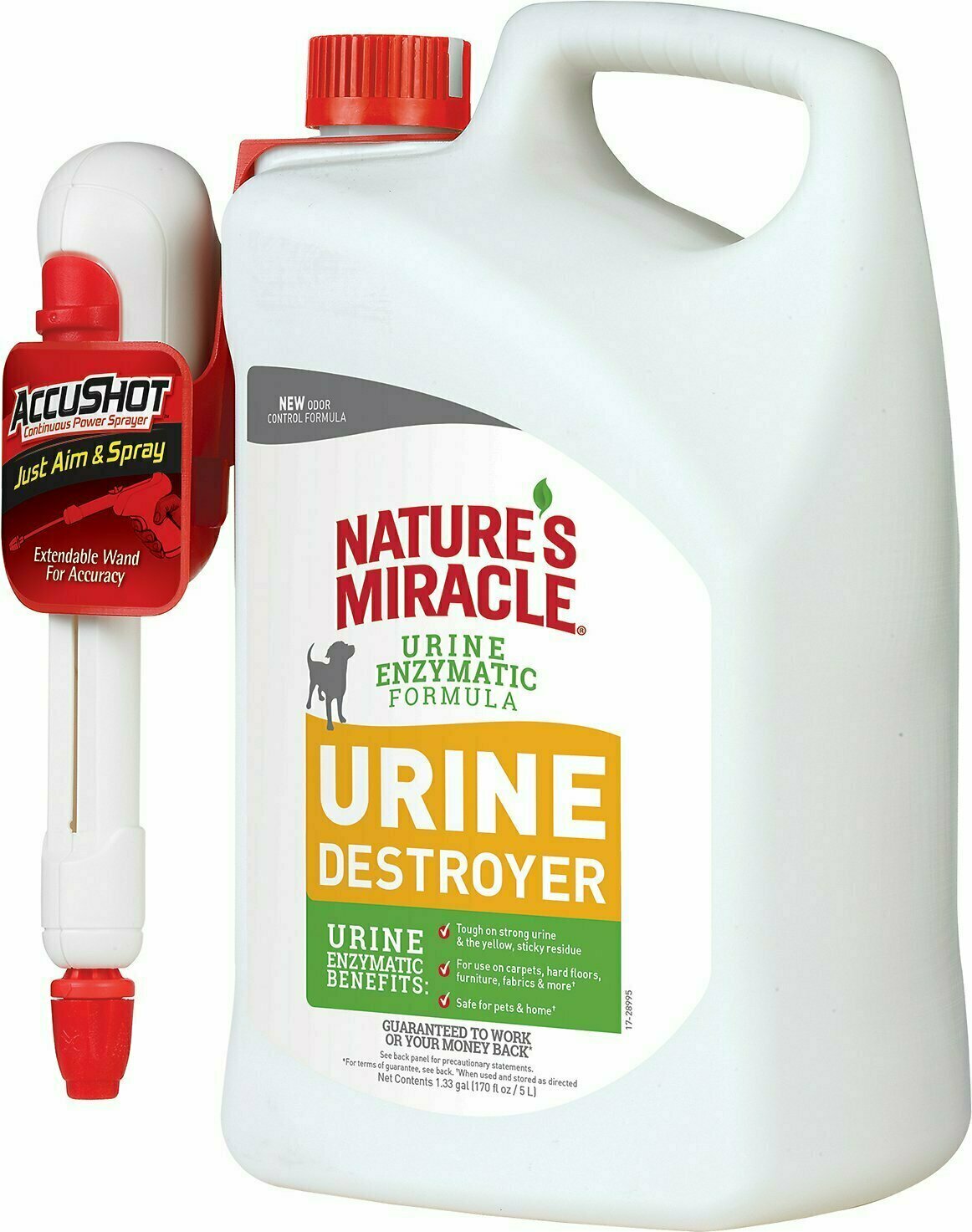 Nature&#39;s Miracle Dog Urine Destroyer Accushot Spray - 1.3 Gallon Bottle