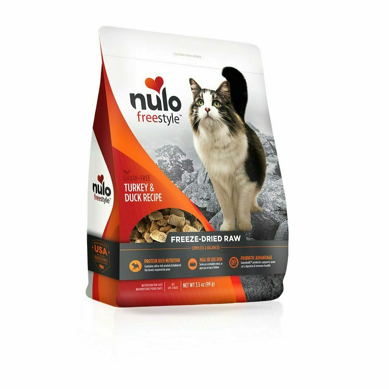 Nulo Freestyle Turkey &amp; Duck Freeze-Dried Raw Cat Food - 3.5 oz.