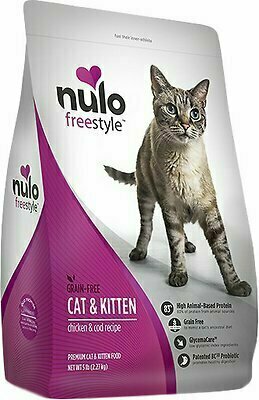 Nulo Cat Freestyle Chicken &amp; Cod Recipe Grain-Free Dry Cat &amp; Kitten Food - 5 Pound Bag