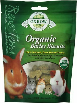 Oxbow Bene Terra Organic Barley Biscuits Small Animal Treats 2.65oz