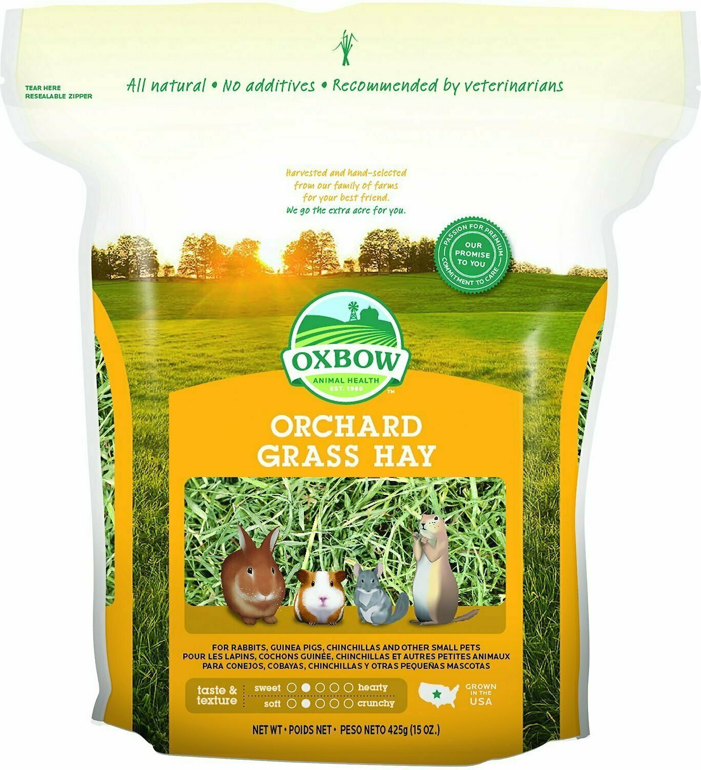 Oxbow Orchard Grass Hay Small Animal Food 15 oz.