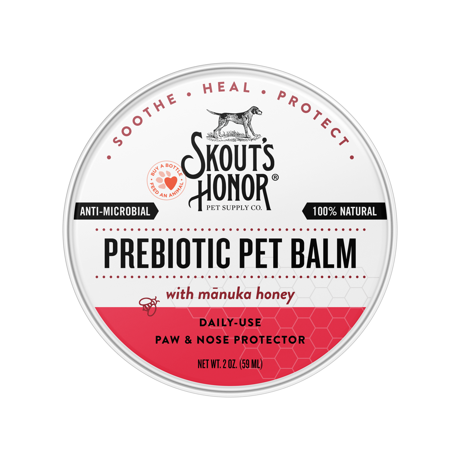 Skout&#39;s Honor Prebiotic Pet Balm for Dogs &amp; Cats - 2 oz.