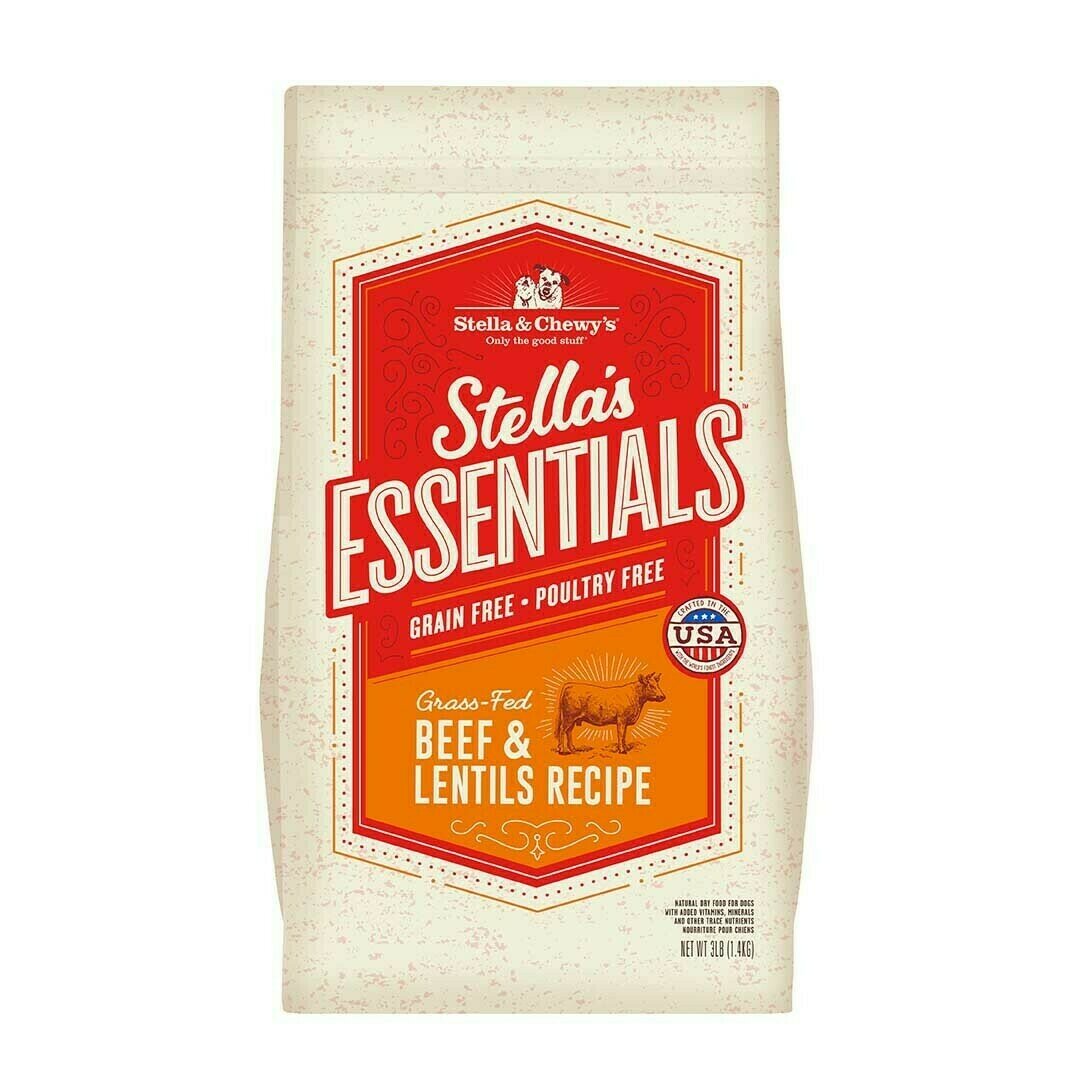 Stella &amp; Chewy's Essentials Grain-Free Beef &amp; Lentils Dry Dog Food - 3 Pound