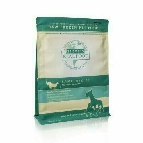 Steve&#39;s Raw Frozen Nuggets Dog &amp; Cat Food - Lamu 5lb