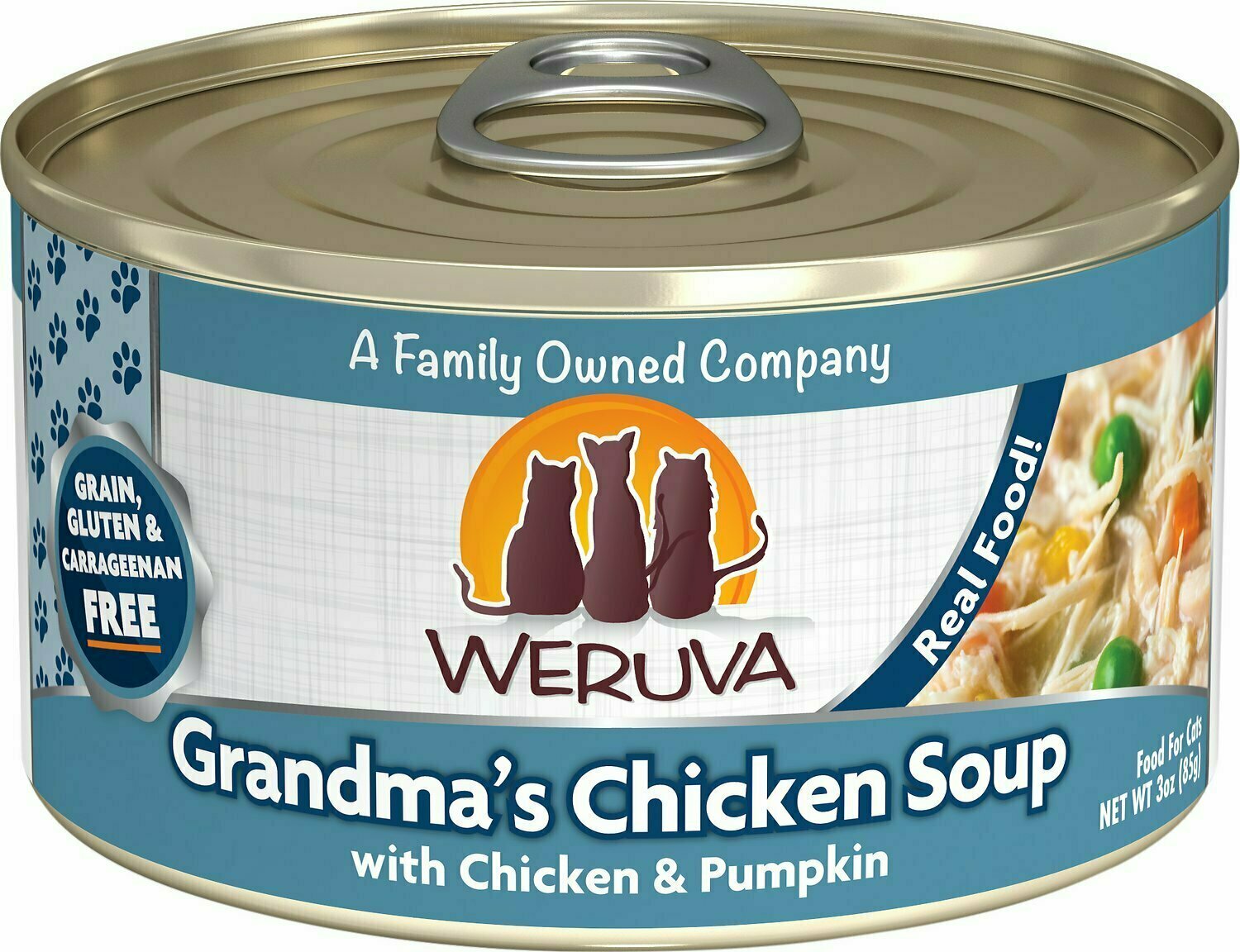 Weruva Cat Classic Grandma&#39;s Chicken Soup with Chicken &amp; Pumpkin Grain-Free Wet Cat Food - 3 oz.