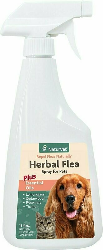 NaturVet Herbal Flea Dog &amp; Cat Spray - 16 oz. spray Bottle