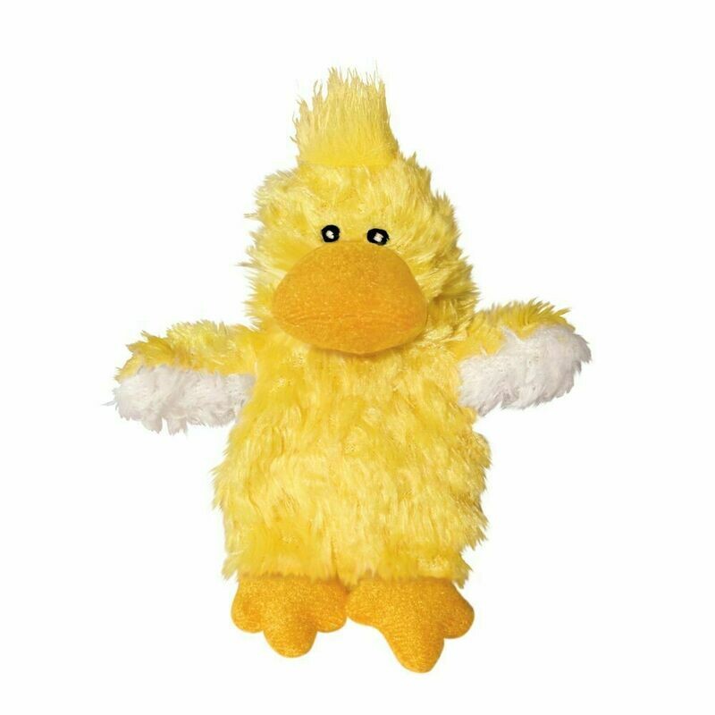 KONG Duck Plush Dog Toy - Yellow - X Small