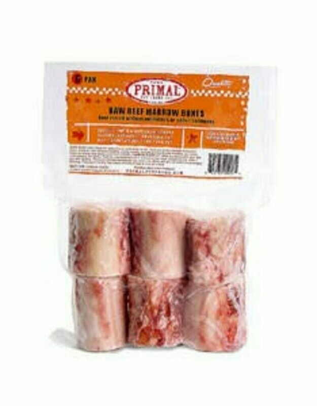 Primal Raw Frozen Beef Marrow Bones - 6 Pack