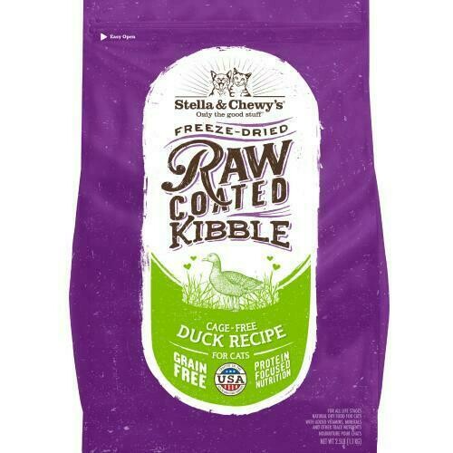 Stella &amp; Chewy&#39;s Raw Coated Kibble Cage-Free Duck Recipe Dry Cat Food - 2.5 lb