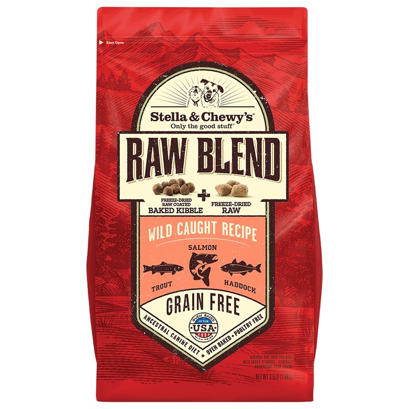 Stella &amp; Chewy&#39;s Raw Blend Wild Caught Recipe Grain-Free Dry Dog Food - 3.5 Pound
