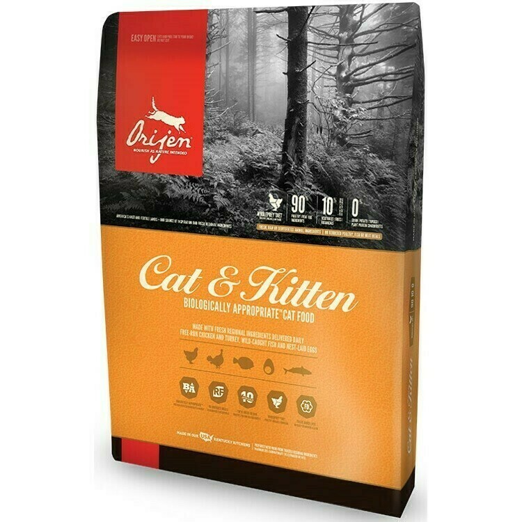 ORIJEN Cat and Kitten Grain Free Dry Cat Food - 4 Pound