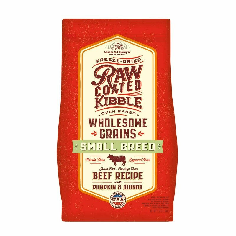 Stella &amp; Chewy&#39;s Raw Coated Kibble with Wholesome Grains Small Breed Beef, Pumpkin &amp; Quinoa Dry Dog Food - 3.5 Pound