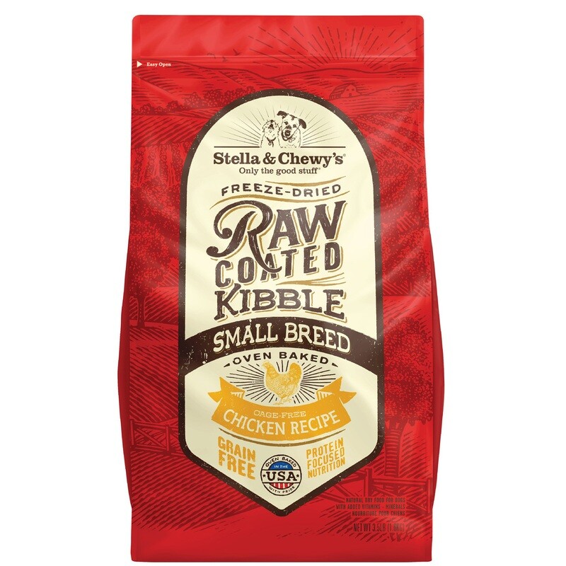 Stella &amp; Chewy&#39;s Raw Coated Kibble Small Breed Chicken Grain-Free Dog Food - 3.5 Pound
