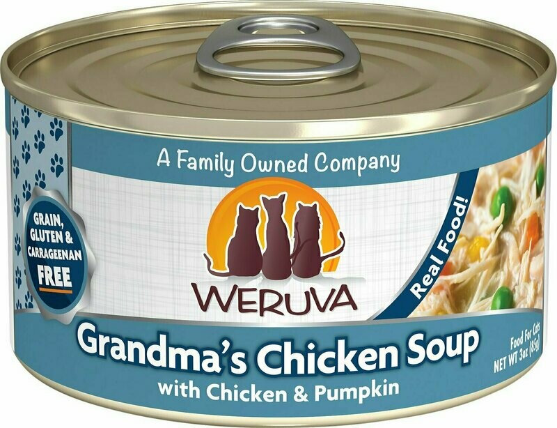 Weruva Cat Classic Grandma&#39;s Chicken Soup with Chicken &amp; Pumpkin Grain-Free Wet Cat Food - 3 oz.