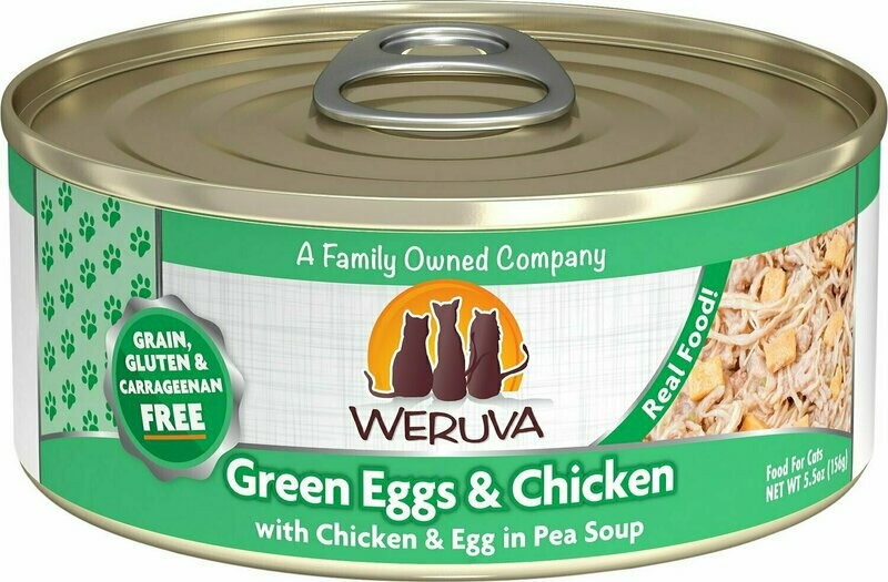 Weruva Cat Classic Green Eggs &amp; Chicken with Chicken, Egg &amp; Greens in Gravy Grain-Free Wet Cat Food - 5.5 oz.