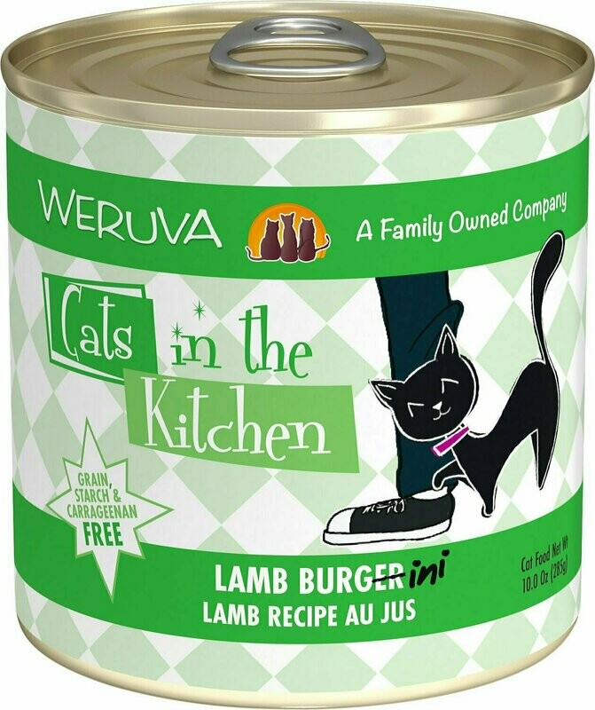 Weruva Cats in the Kitchen Lamb Burgini Lamb Au Jus Grain-Free Wet Cat Food - 10 oz.