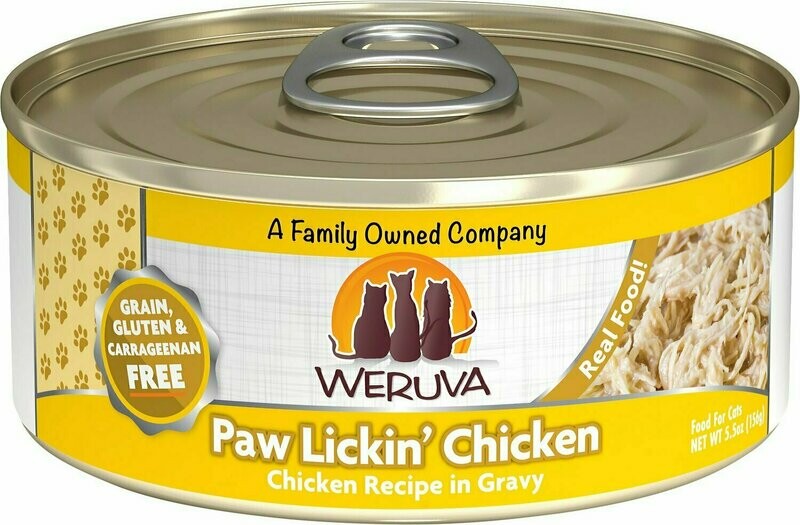 Weruva Cat Classic Paw Lickin&#39; Chicken in Gravy Grain-Free Wet Cat Food - 5.5 oz.