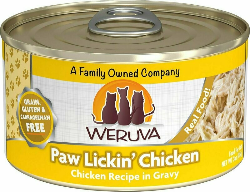 Weruva Cat Classic Paw Lickin&#39; Chicken in Gravy Grain-Free Wet Cat Food - 3 oz.