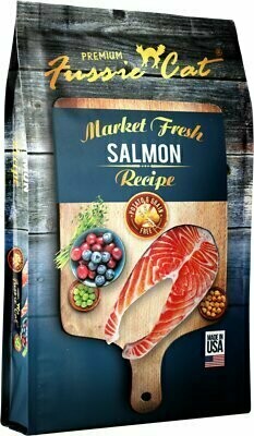 Fussie Cat Market Fresh Salmon Recipe Grain-Free Dry Cat Food - 2 Pound Bag