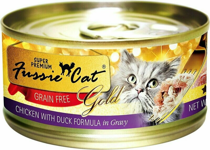Fussie Cat Super Premium Chicken with Duck Formula in Gravy Grain-Free Canned Cat Food - 2.82 oz.