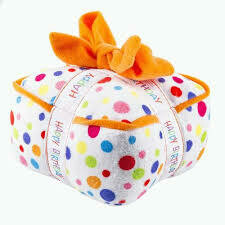 Haute Diggity Dog Happy Birthday Gift Box Dog Plush Toy