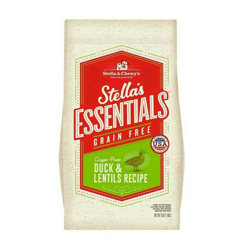Stella &amp; Chewy&#39;s Essentials Grain-Free Duck &amp; Lentils Dry Dog Food - 3 Pound