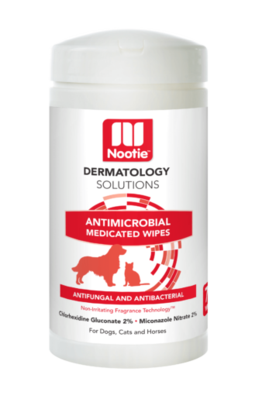 Nootie Dermatology Solutions Antimicrobial Medicated Wipes for Dogs &amp; Cats