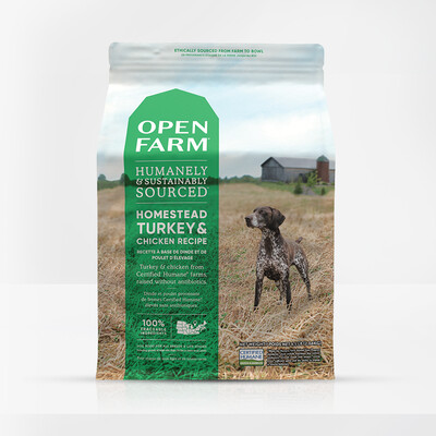 Open Farm Homestead Turkey &amp; Chicken Dog dry food 4.5 lb