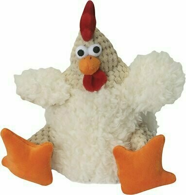 GoDog Checkers Chew Guard Rooster Dog Toy (Large)