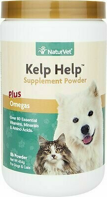 NaturVet Kelp Help Mineral &amp; Vitamin Dog &amp; Cat Powder Supplement - 1 Pound