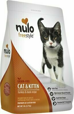 Nulo Cat FreeStyle Turkey &amp; Duck Recipe Grain-Free Dry Cat &amp; Kitten Food - 5 Pound Bag