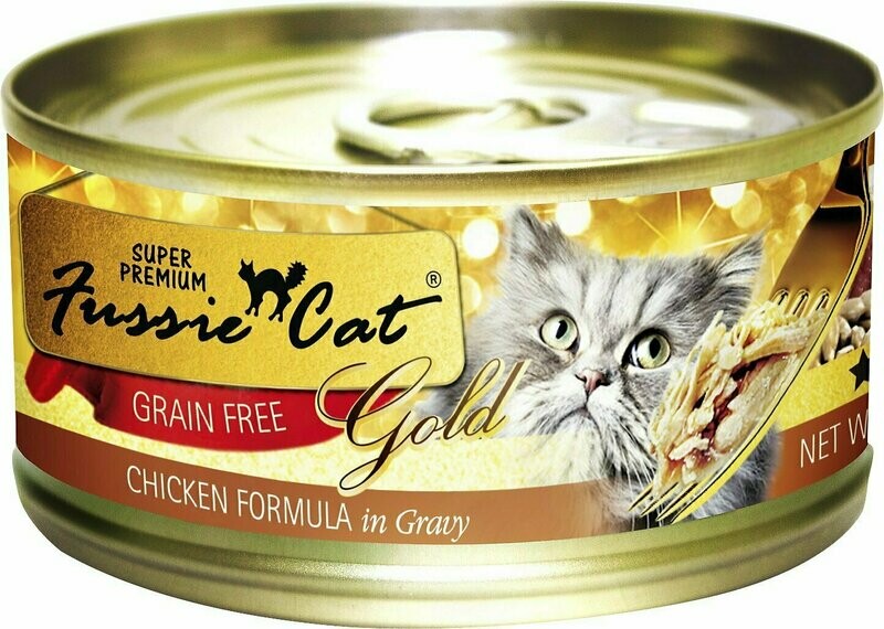 Fussie Cat Super Premium Chicken Formula in Gravy Grain-Free Canned Cat Food - 2.82 oz.
