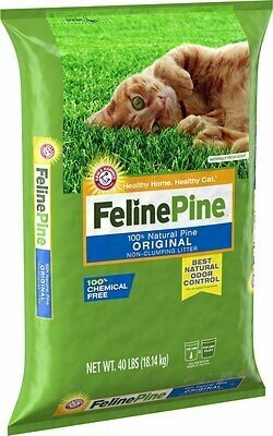 Feline Pine Original Non-clumping Wood Cat Litter 40lb