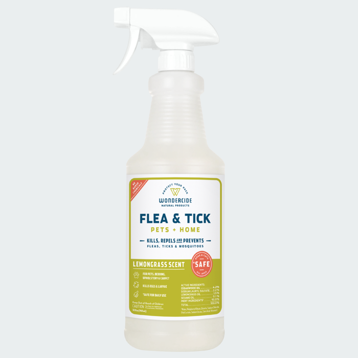 Wondercide Natural Flea, Tick &amp; Mosquito Control for Dogs - Cats &amp; Home - Lemongrass Scent - 1 oz.
