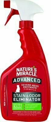 Nature&#39;s Miracle Advanced Just For Cats Stain &amp; Odor Remover - 32 oz. Bottle