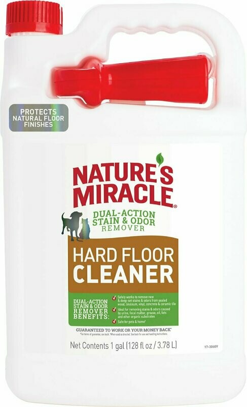 Nature&#39;s Miracle Hard Floor Cleaner Dual Action S&amp;o Remover Cat 32 oz.