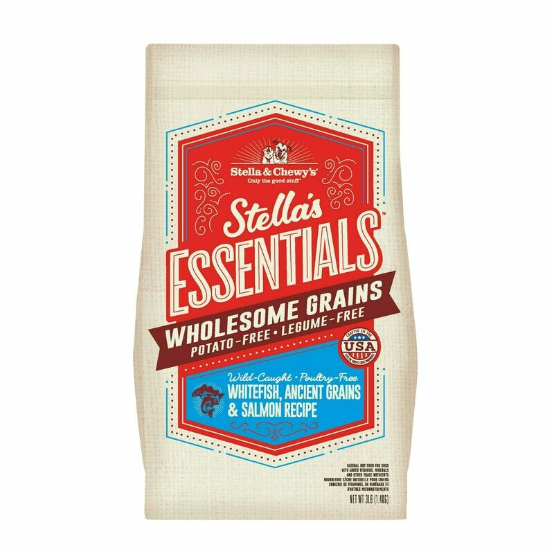 Stella &amp; Chewy&#39;s Essentials Wholesome Grains Whitefish, Salmon &amp; Ancient Grains Dry Dog Food - 3 Pound
