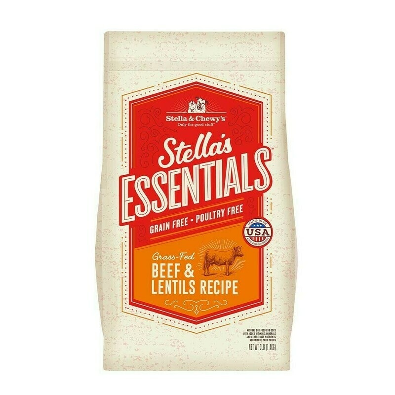 Stella &amp; Chewy&#39;s Essentials Grain-Free Beef &amp; Lentils Dry Dog Food - 3 Pound