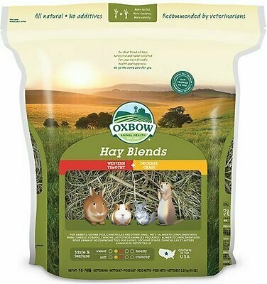 Oxbow Western Timothy &amp; Orchard Hay Small Animal Food 90 oz.