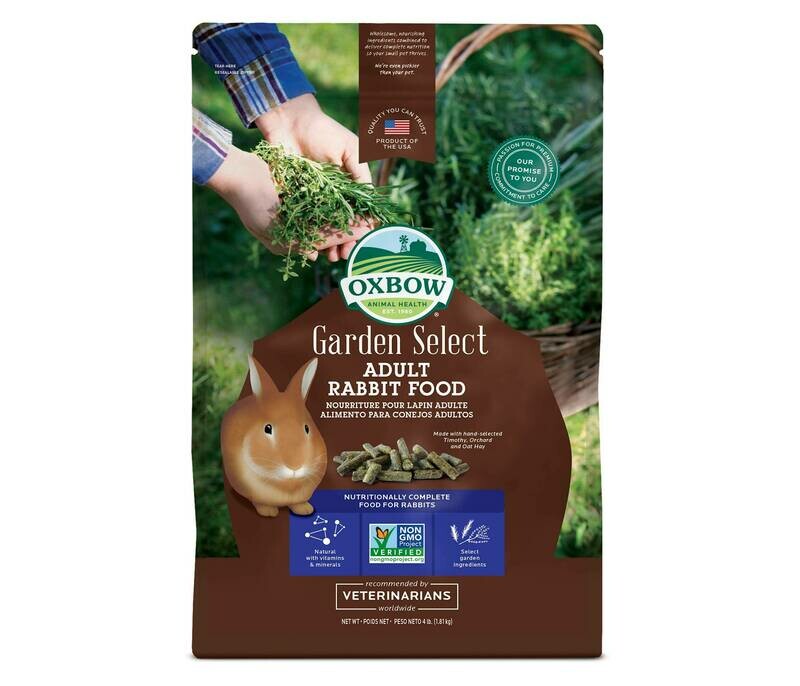 Oxbow Garden Select Fortified Food for Rabbits, 4 Lbs
