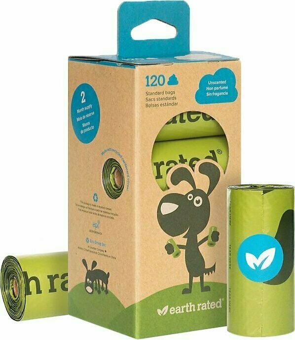 Earth Rated PoopBags Refill Pack -Unscented (120 Count)