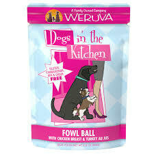 Weruva Dogs in the Kitchen Fowl Ball with Chicken Breast &amp; Turkey Au Jus Grain-Free Wet Dog Food - 2.8 oz.